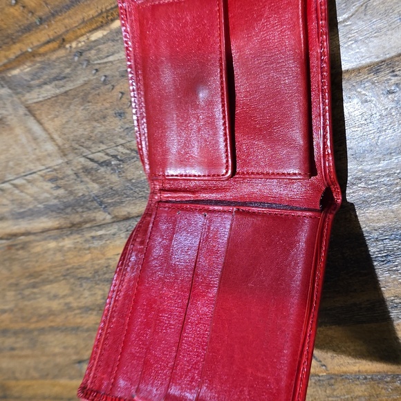 LOUIS VUITTON EMILIE  EPI LEATHER RED WALLET MEN'S - Picture 7 of 11